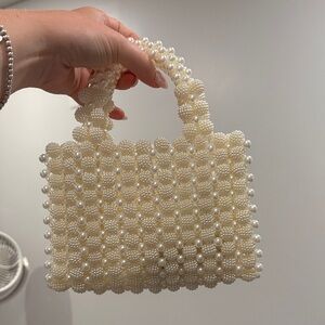 Elegant Pearl Beaded Handbag